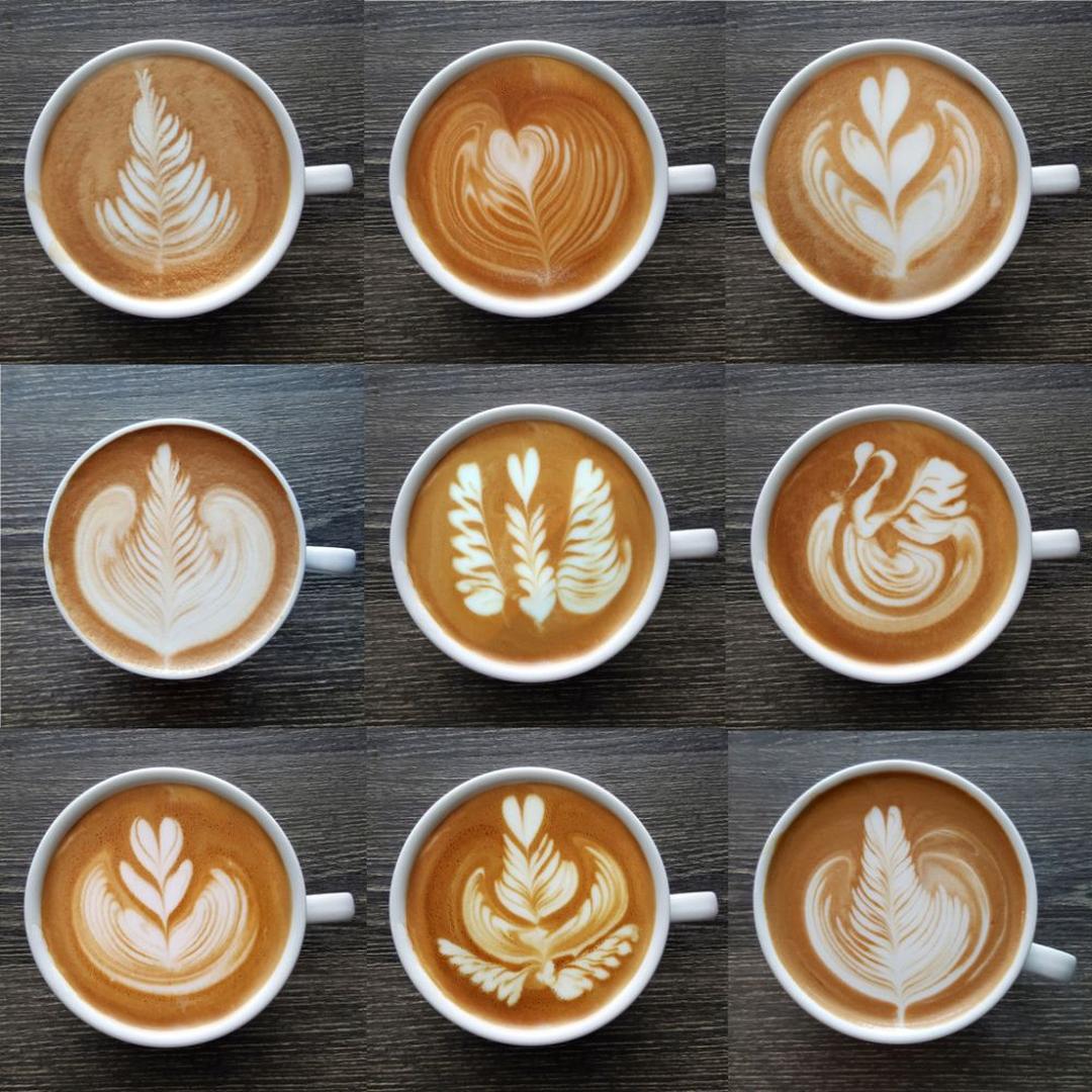 Latte art at Brume