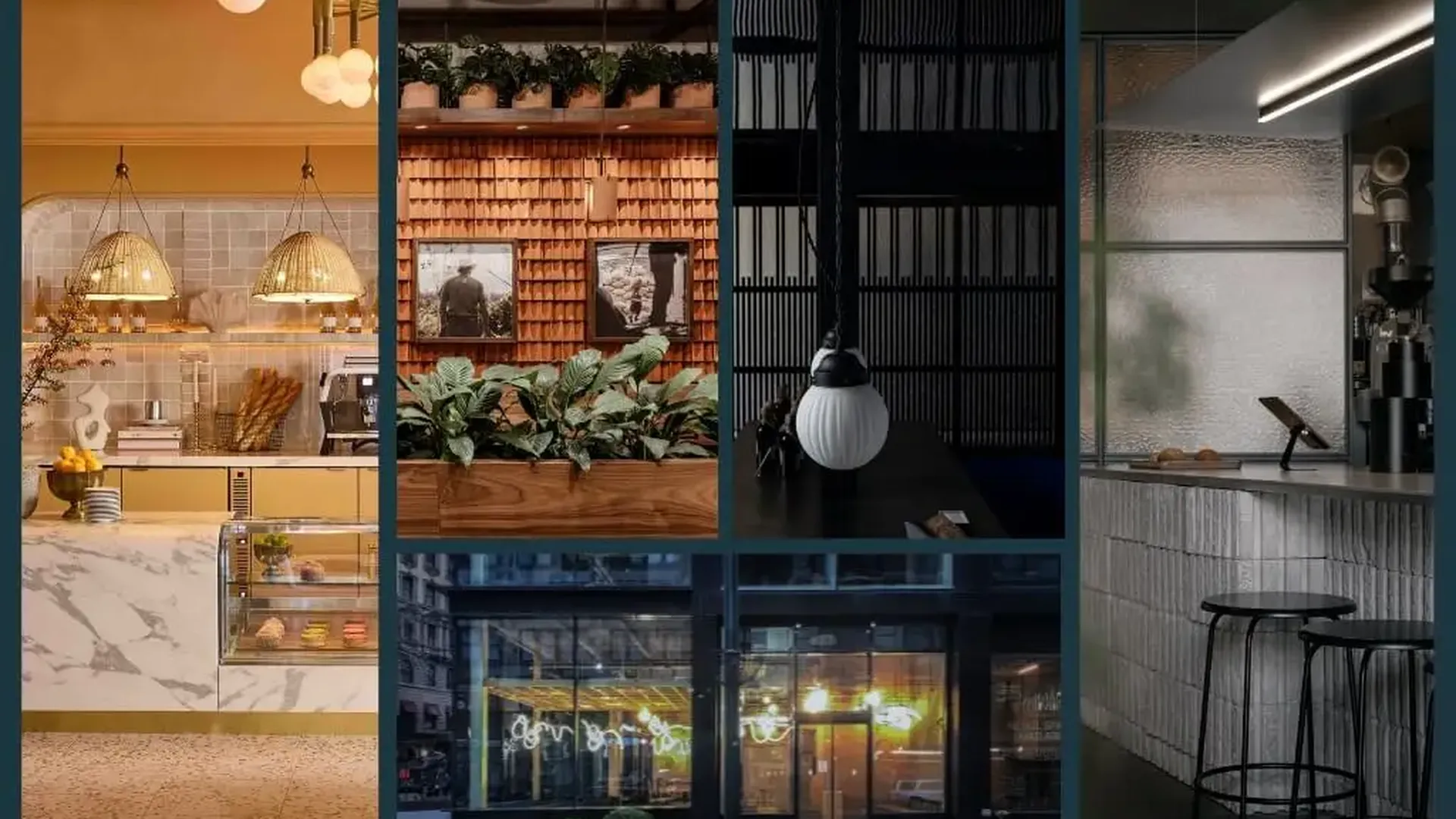 Modern bar area at Brume